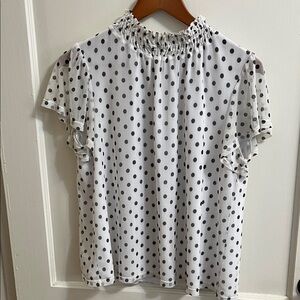 Beacon Black and White Polka Dot Blouse